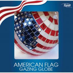 Top 10 👏 Alpine 10 In. Dia. Glass American Flag Gazing Globe Lawn Ornament 🌟 -Alpine Online Shop ItemImage 705702 q5wqyw 8dgqaw dx6169
