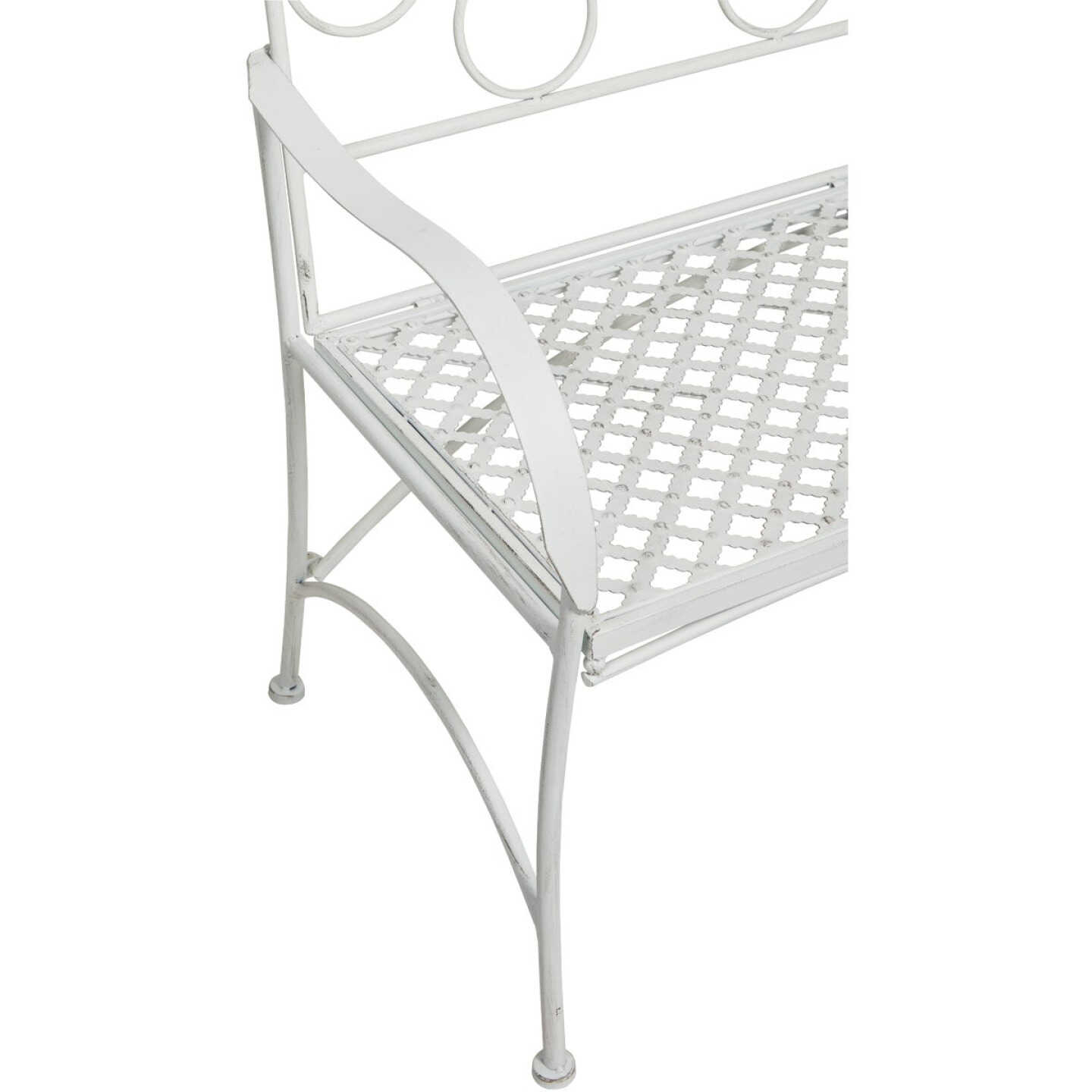 Cheap π Alpine 45 In. L. White Iron Daisy Bench π€© 6 Cheap π Alpine 45 In. L. White Iron Daisy Bench π€© - Image 4