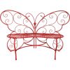 Flash Sale ⌛ Alpine 61 In. L. Red Iron Butterfly Bench ✨
