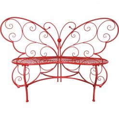 Flash Sale ⌛ Alpine 61 In. L. Red Iron Butterfly Bench ✨