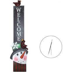 Buy 🔥 Alpine 2 In. W. X 47 In. H. X 11 In. L. Snowman With Long Hat Welcome Porch Greeter Sign WithEasel 💯