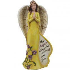 Hot Sale ⭐ Alpine 18 In. H. Yellow 👗 Dress Angel Statue With Hopeful Message 😍