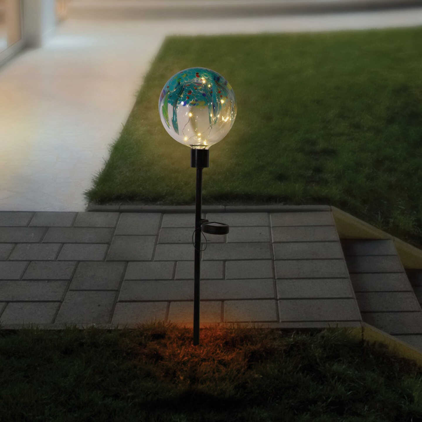 Deals π Alpine 33 In. H. Colorful Raindrop Splashes Glass Ball Solar LED Stake Light π 4 Deals π Alpine 33 In. H. Colorful Raindrop Splashes Glass Ball Solar LED Stake Light π - Image 2