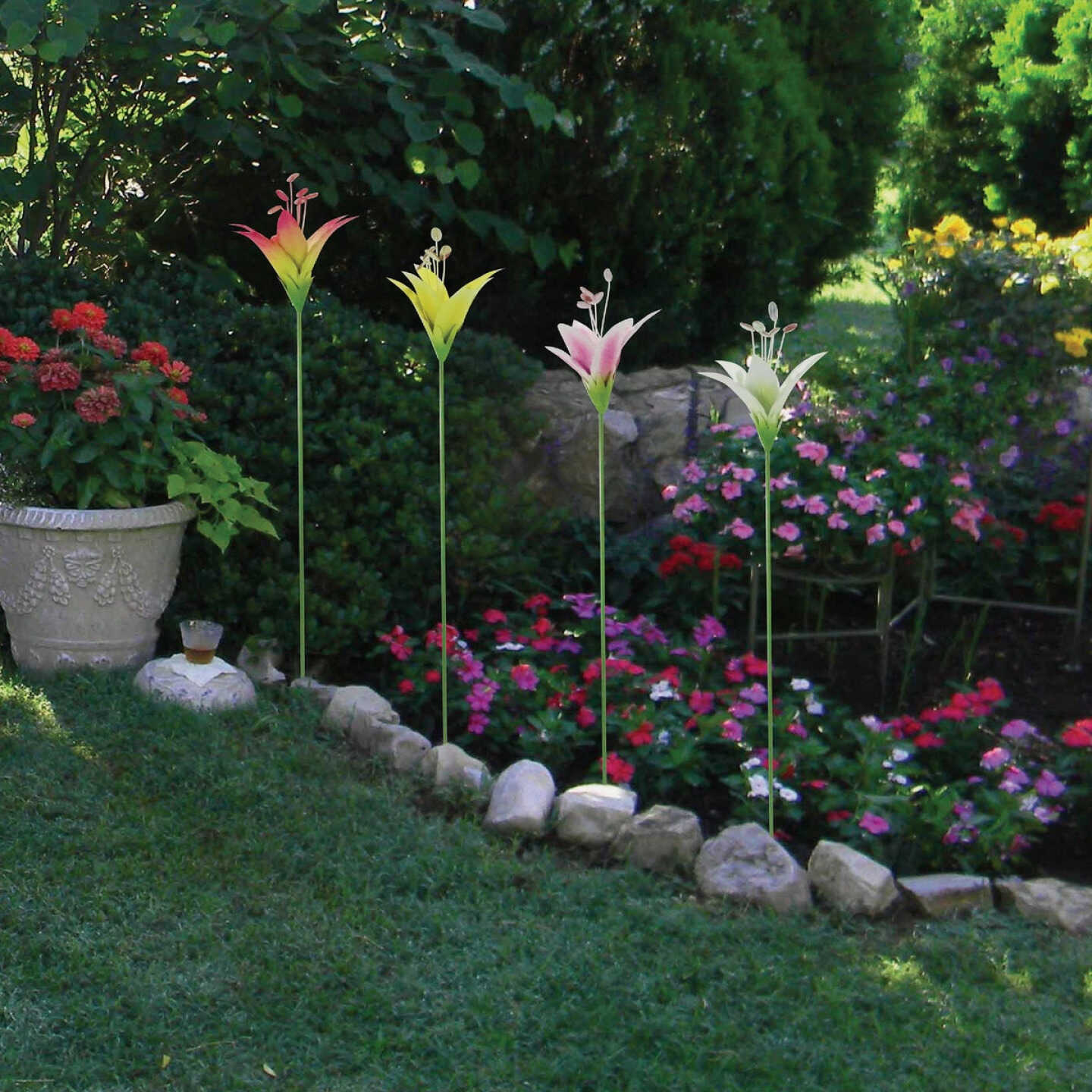 Buy π Alpine 26 In. H. Metal Lily Flower Garden Stake π 4 Buy π Alpine 26 In. H. Metal Lily Flower Garden Stake π - Image 2