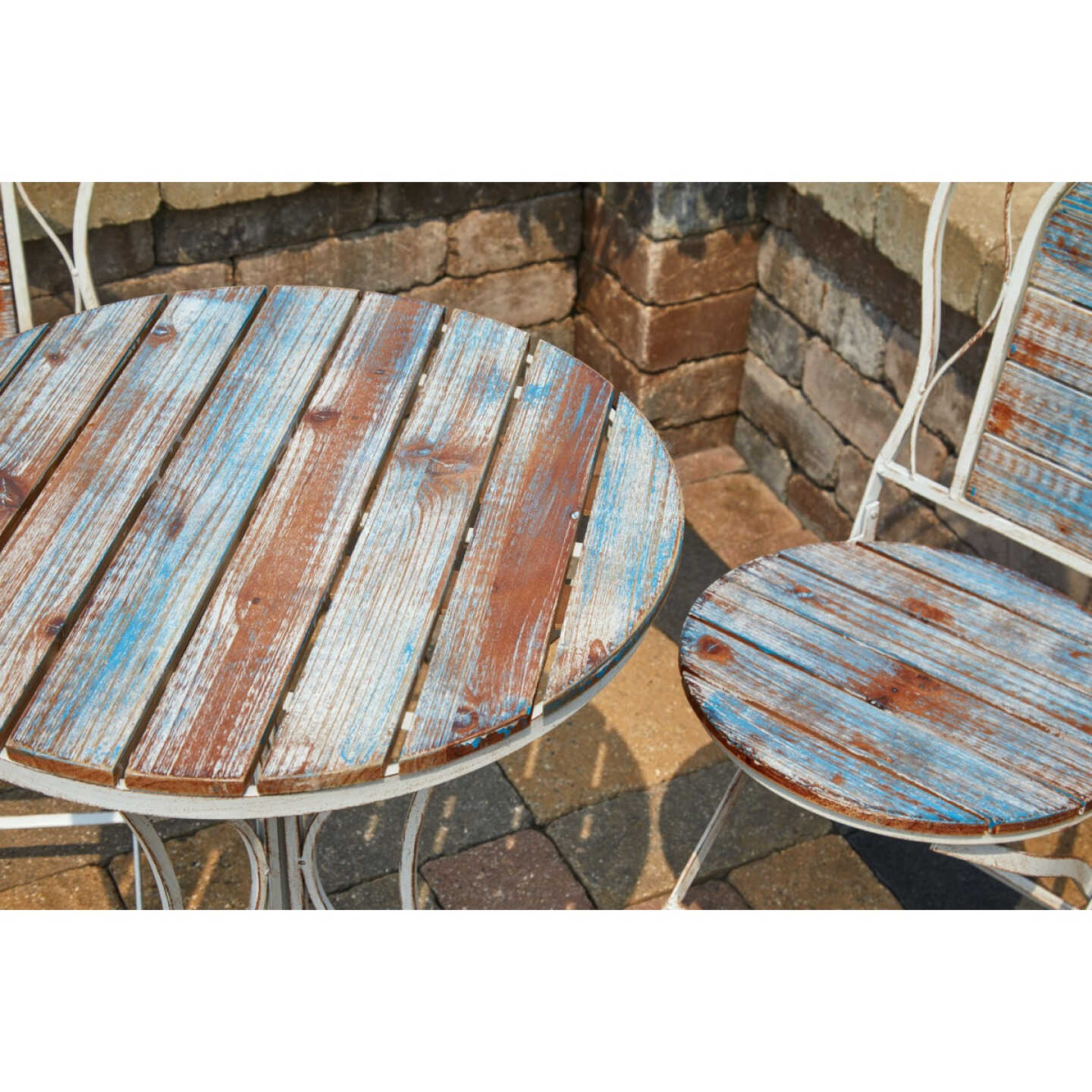 Best Pirce π Alpine 3-Piece Weathered Wood Blue & White Bistro Set π 5 Best Pirce π Alpine 3-Piece Weathered Wood Blue & White Bistro Set π - Image 3