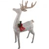 Flash Sale 🤩 Alpine 50 In. Cool White LED White Mesh Standing Deer Lighted Decoration 🔥 -Alpine Online Shop ItemImage 854469 9mnf9hjv6pmw3f6n3rcp6tp