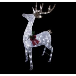 Flash Sale 🤩 Alpine 50 In. Cool White LED White Mesh Standing Deer Lighted Decoration 🔥 -Alpine Online Shop ItemImage 854469 nf86whnmswxrgpzgqb2jbn