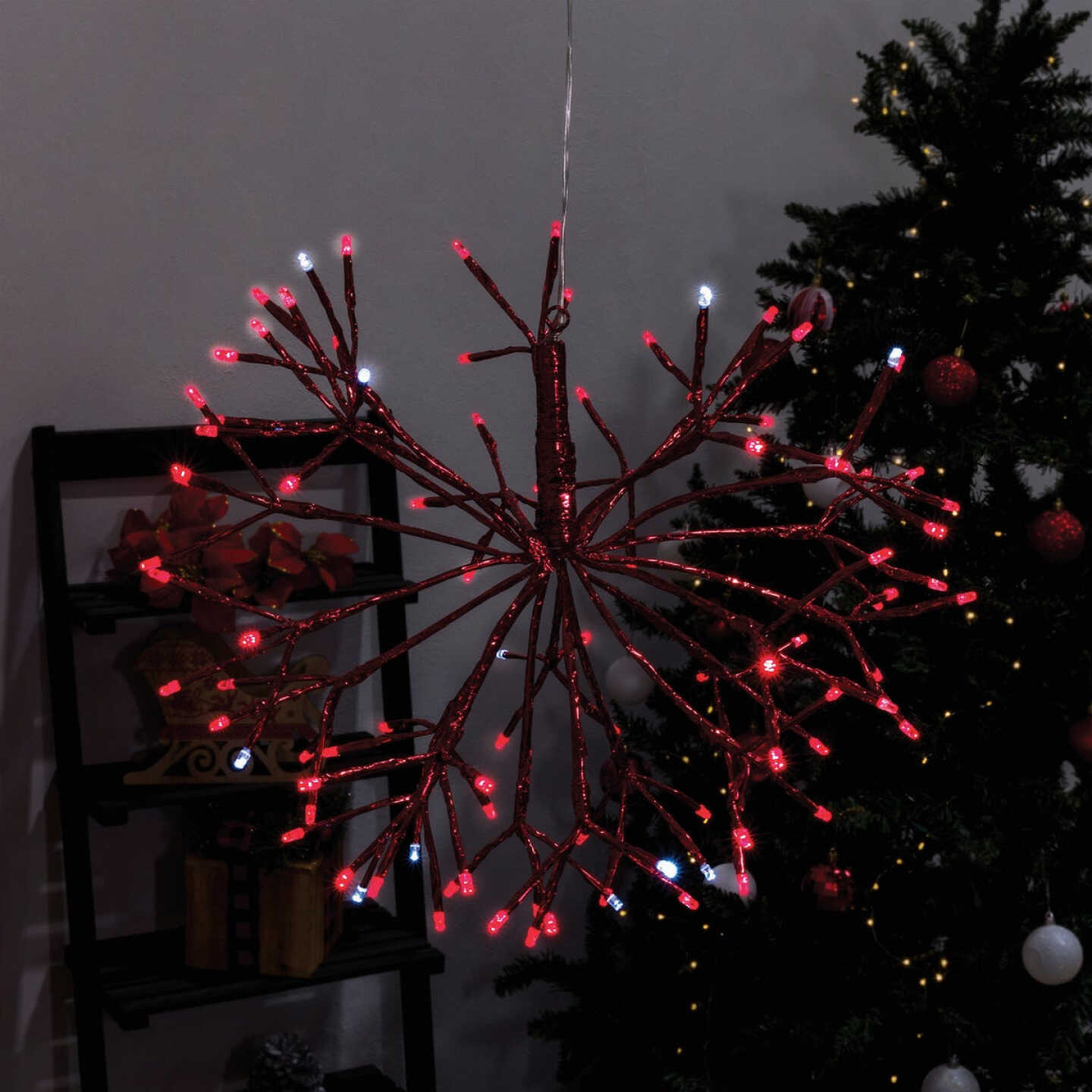 Best Pirce π€© Alpine 16 In. LED 96-Bulb Red Hanging Twig Snowflake Ornament Light Decoration π 4 Best Pirce π€© Alpine 16 In. LED 96-Bulb Red Hanging Twig Snowflake Ornament Light Decoration π - Image 2