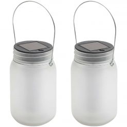 Cheapest 😉 Alpine 4 In. Dia. Dancing Flame LED Solar Glass Jar Patio Lantern (Set Of 2) 🌟 -Alpine Online Shop ItemImage 858600 4qj4k8nrnhkbvxn35p3sbn7j