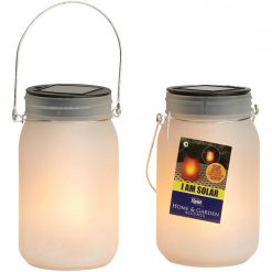 Cheapest π Alpine 4 In. Dia. Dancing Flame LED Solar Glass Jar Patio Lantern (Set Of 2) π