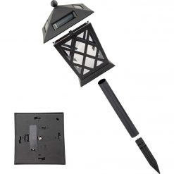 Buy 🌟 Alpine Black 2 Lumens Plastic LED Lantern Solar Path Light (4-Pack) 😀 -Alpine Online Shop ItemImage 858784 4r5bcfh8s83gcmmm2z8zjg6m