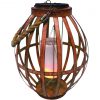Hot Sale 🛒 Alpine 8 In. W. X 19 In. H. X 8 In. L. Brown Iron Flickering LED Solar Patio Lantern 🧨 -Alpine Online Shop ItemImage 858943 74676mk2vqkc82t6hj9jz7f