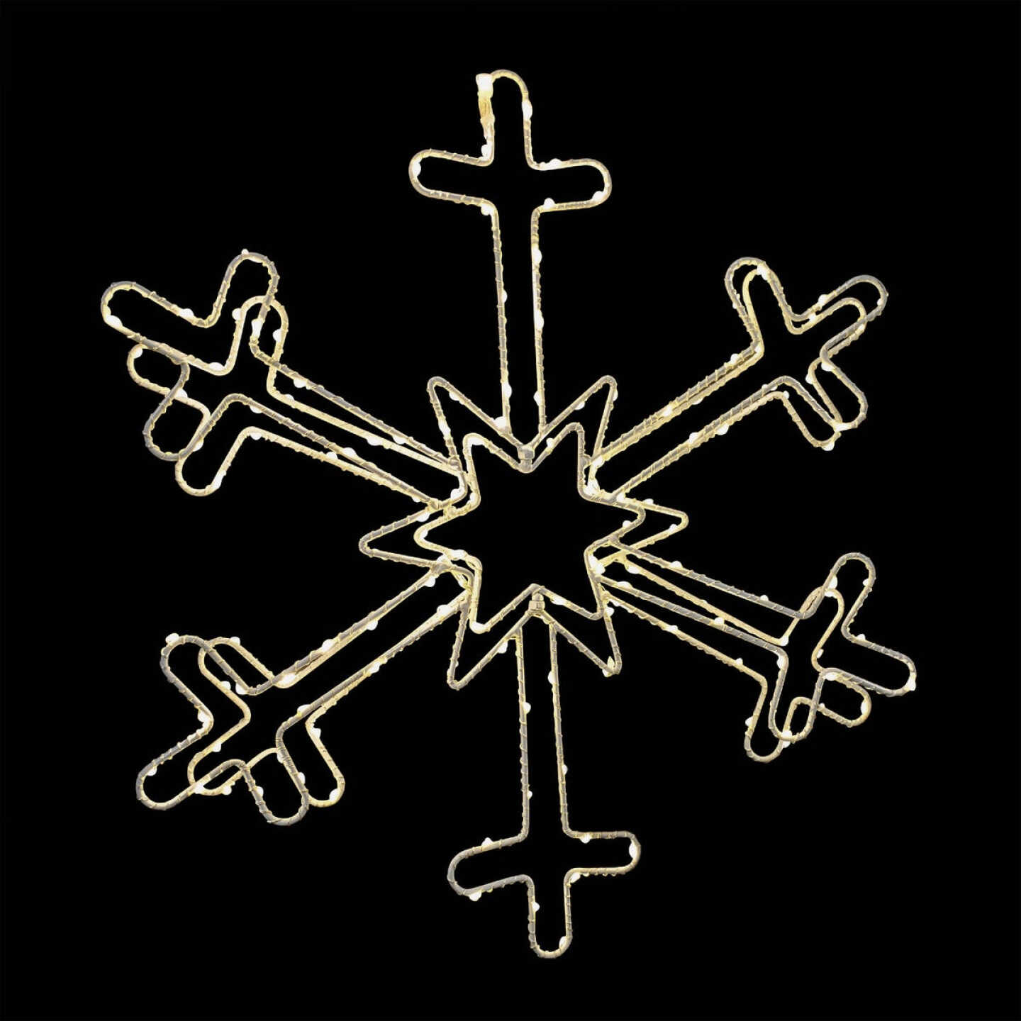 Hot Sale β Alpine 18 In. Warm White LED Hanging Snowflake Lighted Decoration π€© 5 Hot Sale β Alpine 18 In. Warm White LED Hanging Snowflake Lighted Decoration π€© - Image 3