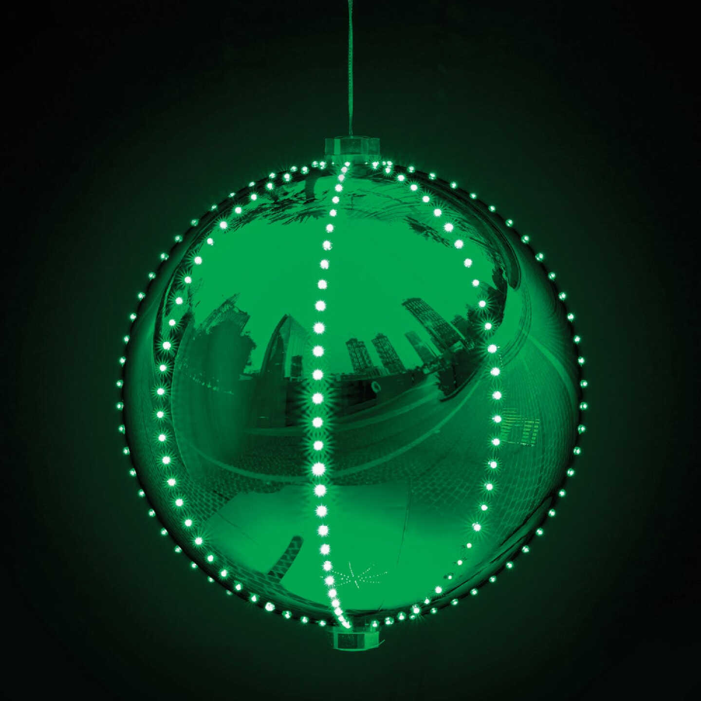 Buy π― Alpine 13 In. LED 240-Bulb Green β Christmas Ball With Chasing LED Lights π 5 Buy π― Alpine 13 In. LED 240-Bulb Green β Christmas Ball With Chasing LED Lights π - Image 3