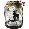 Brand new 😀 Alpine 7 In. W. X 9 In. H. X 7 In. L. LED Reindeer Lantern With Chicken Wire Holiday Decoration 😉 -Alpine Online Shop ItemImage 864996 8kkjwt89h3q2x7gnbbbwmt