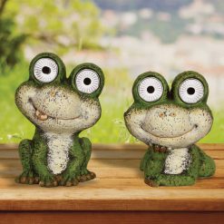 New 😉 Alpine 7 In. Solar Green Frog Statue With LED Eyes 🛒 -Alpine Online Shop ItemImage 867579 g98pfzpmjhhhrhp9s555m4rn