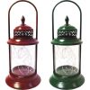 Budget ✔️ Alpine 6 In. W. X 15 In. H. X 6 In. L. Red Or Green Antique Metal & Glass LED Lantern Holiday Decoration 👍 -Alpine Online Shop ItemImage 867813 nk7xrhq7ps84hw5jvg7swz