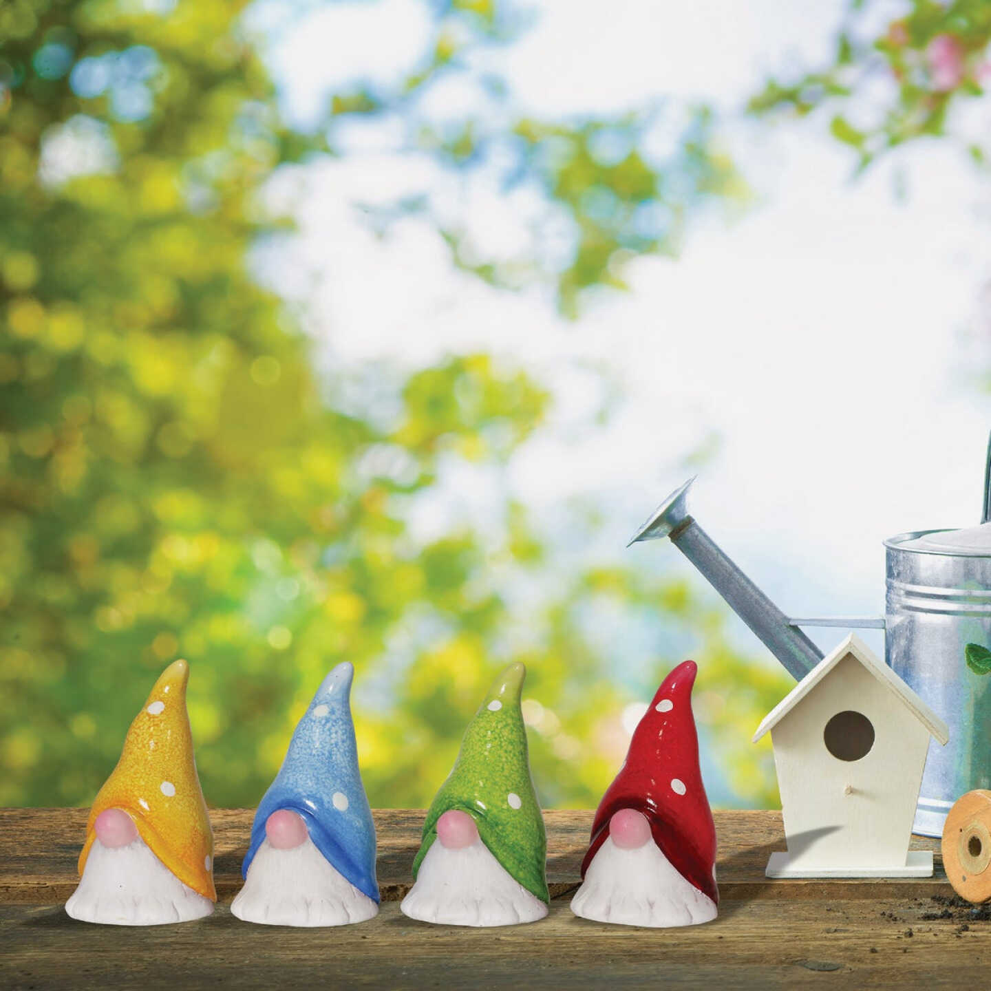 Budget π Alpine 10 In. H. Colorful Ceramic Gnome Head Statue π 4 Budget π Alpine 10 In. H. Colorful Ceramic Gnome Head Statue π - Image 2