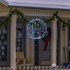 Discount 🎉 Alpine 17 In. Foldable Metal Sphere Multi-Color LED 🎄 Christmas Ornament 👏 -Alpine Online Shop ItemImage 868385 tk5jktjtz96bvpprjrp7zwt