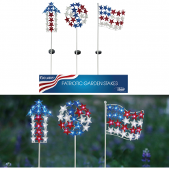 Deals 🌟 Alpine Solaris Metal Patriotic Solar Garden Stake 🤩