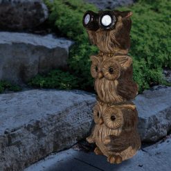 Best Pirce 😍 Alpine 25 In. H. Solar 3-Owl Statue With LED Binoculars 🌟 -Alpine Online Shop ItemImage 871244 8mqq7gxgphc3hm77hm8h8