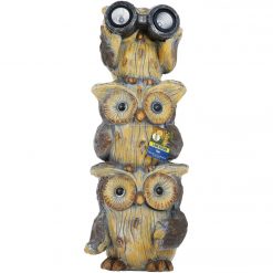 Best Pirce 😍 Alpine 25 In. H. Solar 3-Owl Statue With LED Binoculars 🌟 -Alpine Online Shop ItemImage 871244 pbnbs4p39r2hm3wqz2r2rqb