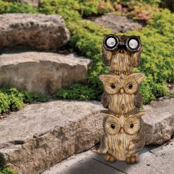Best Pirce 😍 Alpine 25 In. H. Solar 3-Owl Statue With LED Binoculars 🌟 -Alpine Online Shop ItemImage 871244 wc9rphs9pxbj48x5hsffvmwj