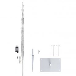 Promo 🎁 Alpine 60 In. Silver ❄ Christmas Tree With Multi-Colored LED Lights 😍 -Alpine Online Shop ItemImage 871458 kjczsxwt9rxnn47gxw9frcs