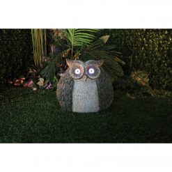 Cheapest ✨ Alpine 13 In. H. Magnesia Owl Statue With Solar LED Eyes 😉 -Alpine Online Shop ItemImage 872297 cjhggjb8pbknxbkk46b3ccb