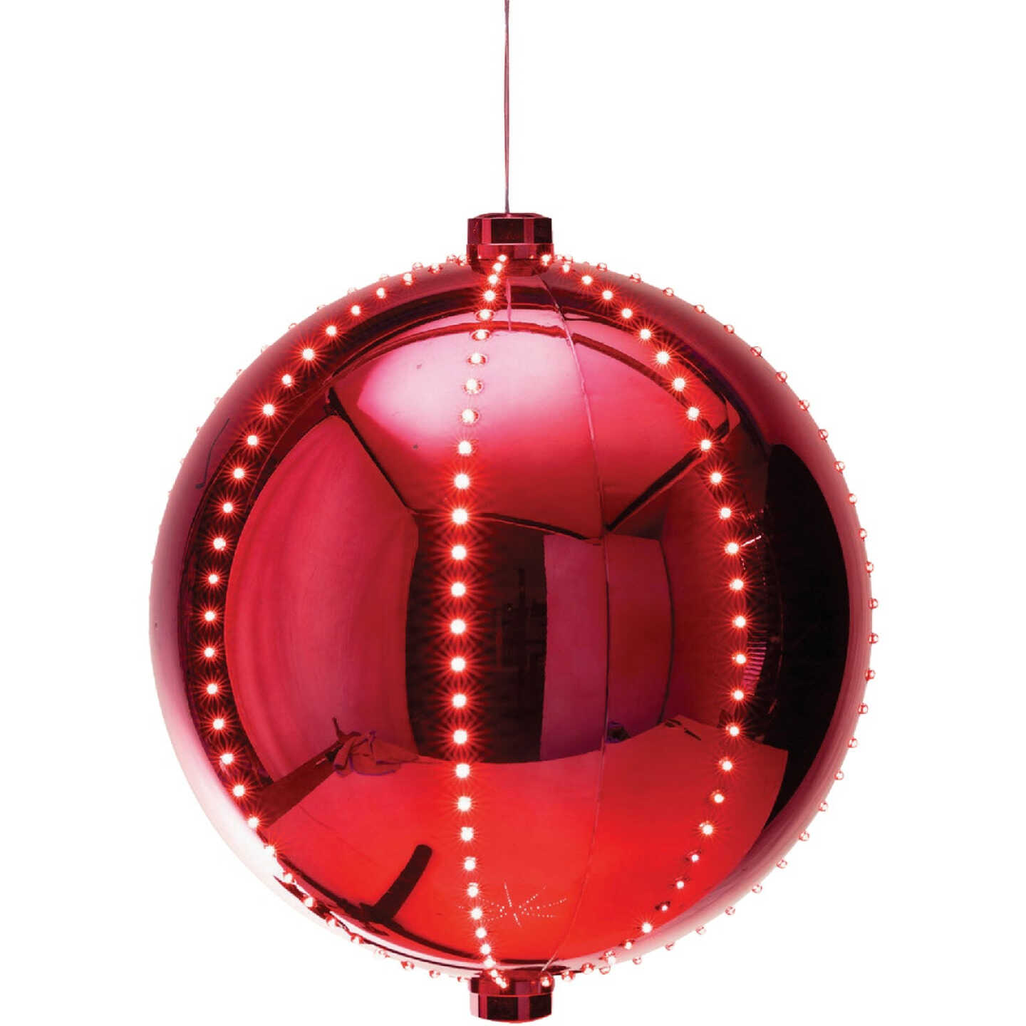 Brand new 💯 Alpine 13 In. LED 240-Bulb Red 🎅 Christmas Ball With Chasing LED Lights 🎁 3 Brand new 💯 Alpine 13 In. LED 240-Bulb Red 🎅 Christmas Ball With Chasing LED Lights 🎁