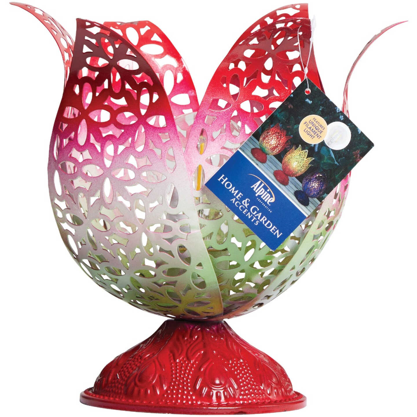 Promo π Alpine 7 In. W. X 9 In. H. X 7 In. L. Iron Mesh Flower Bud Tungsten Tabletop Lamp π 7 Promo π Alpine 7 In. W. X 9 In. H. X 7 In. L. Iron Mesh Flower Bud Tungsten Tabletop Lamp π - Image 5