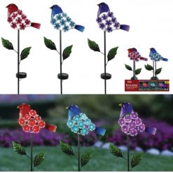 Hot Sale β Alpine Solaris Plastic Hydrangea Floral Bird Solar Garden Stake π