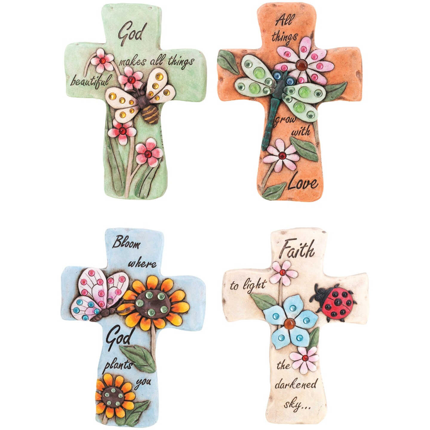 Brand new βοΈ Alpine 11 In. Cement Cross Stone With Inspirational Words π 3 Brand new βοΈ Alpine 11 In. Cement Cross Stone With Inspirational Words π