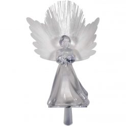 Deals 👏 Alpine White LED Angel ❄ Christmas Tree Topper With Fiber Optic Wings 🔥