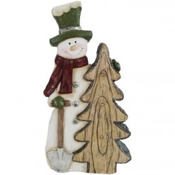 Best reviews of 🛒 Alpine Snowman And Wood-like Tree Statue With LED Lights And Timer 🥰